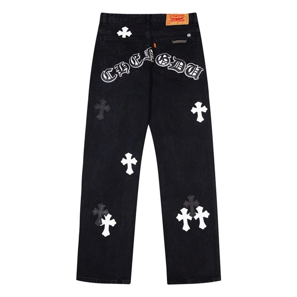 JEANS CHROME SLOGAN – BLACK