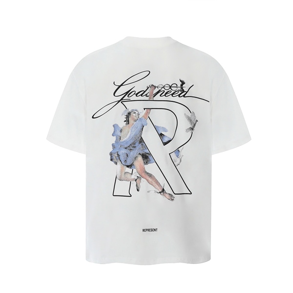 T-SHIRT REPRESENT LOGO – WHITE