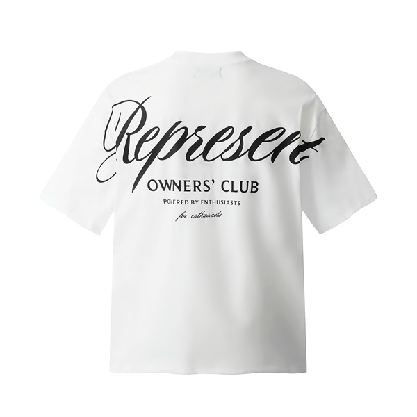 T-SHIRT REPRESENT SLOGAN – WHITE
