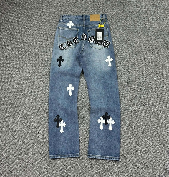 JEANS CHROME SLOGAN – BLUE