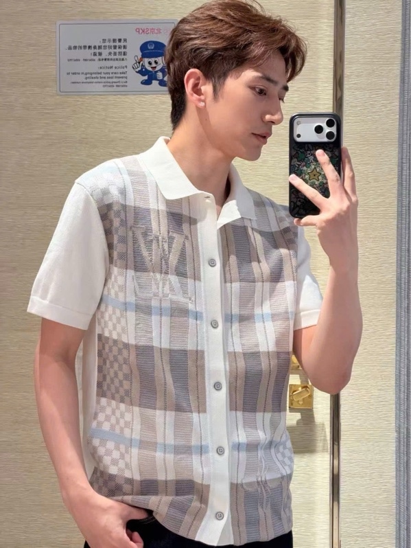 SƠ MI LV DAMIER – WHITE