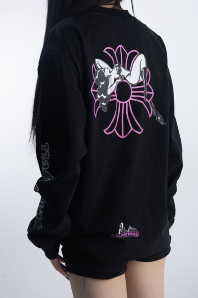 LONG TEE CHROME 2789 – BLACK