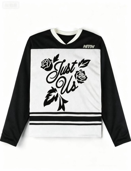 LONG TEE KITH TB37 – BLACK WHITE