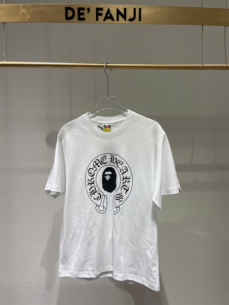 T-SHIRT BAPE X CHROME – WHITE