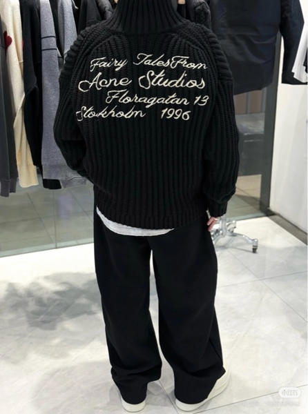 JACKET ACNE THÊU – BLACK